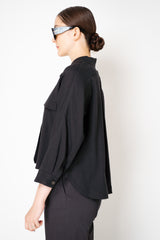 Lorena Antoniazzi Linen Blend Cropped Front Jacket in Black Vancouver. Shop Online or in Store.