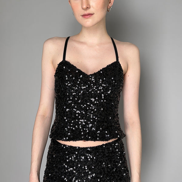 Moschino Jeans Sequin Camisole in Black – Ashia Mode