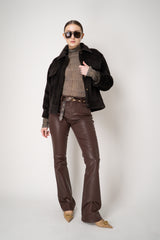 Rag & Bone Brynn Leather Studded Belt in Dark Espresso Vancouver. Shop Online or in Store.