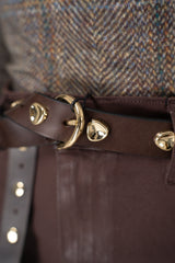 Rag & Bone Brynn Leather Studded Belt in Dark Espresso Vancouver. Shop Online or in Store.