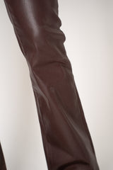 L'Agence Selma High Rise Coated Bootcut Jeans in Chocolate Brown Vancouver. Shop Online or in Store.