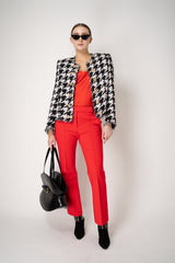 Dorothee Schumacher Stretch Knit Punto Milano Flared Pants in Lollipop
