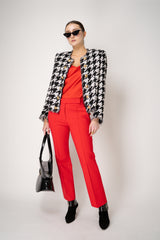 Dorothee Schumacher Stretch Knit Punto Milano Flared Pants in Lollipop