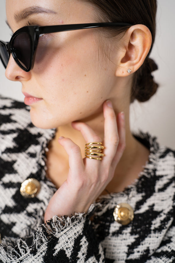 Alexis Bittar Layered Ring in Gold