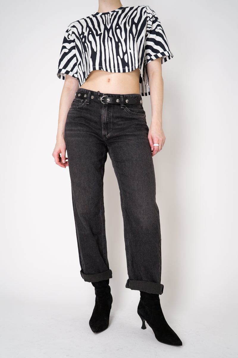 Rag & Bone Baggy Low-Rise Dre Boyfriend in Black Wash Vancouver. Shop Online or in Store.