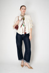 MeiMeiJ Knit Wool Cardigan with Blob Appliqués in White Vancouver. Shop Online or in Store.