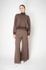 MeiMeiJ Stretch Viscose High Rise Pull-On Trousers in Stone Taupe Vancouver. Shop Online or in Store.