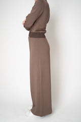 MeiMeiJ Stretch Viscose High Rise Pull-On Trousers in Stone Taupe Vancouver. Shop Online or in Store.