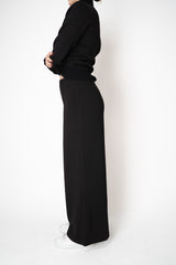MeiMeiJ Stretch Viscose High Rise Pull-On Trousers in Black Vancouver. Shop Online or in Store.