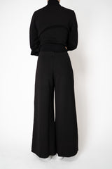 MeiMeiJ Stretch Viscose High Rise Pull-On Trousers in Black Vancouver. Shop Online or in Store.