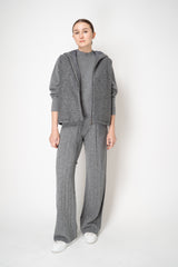 Peserico Wool Cashmere High Neck Lurex Knit Pullover in Grey Vancouver. Shop Online or in Store.