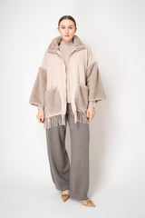 Herno Wool Cashmere Poncho Jacket in Rose Taupe Vancouver. Shop Online or in Store.