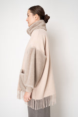 Herno Wool Cashmere Poncho Jacket in Rose Taupe Vancouver. Shop Online or in Store.