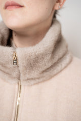 Herno Wool Cashmere Poncho Jacket in Rose Taupe Vancouver. Shop Online or in Store.