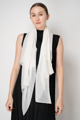 Pleats Please Issey Miyake Basic Scarf in White