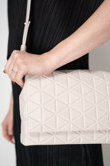 Bao Bao Issey Miyake Fossette Shoulder Bag in Cream