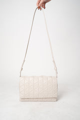 Bao Bao Issey Miyake Fossette Shoulder Bag in Cream