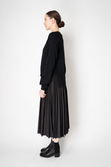 MeiMeiJ Merino Wool Knit Layered Dress with Bow Embellished Trims in Black Vancouver. Shop Online or in Store.