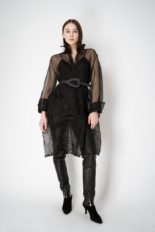 Odeeh Loop Buckle Leather Belt in Black