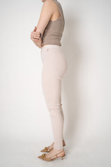 Herno Ribbed Knit Slim Fit Leggings in Beige