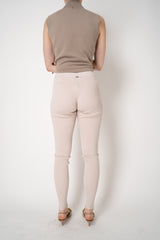 Herno Ribbed Knit Slim Fit Leggings in Beige