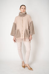 Herno Ribbed Knit Slim Fit Leggings in Beige