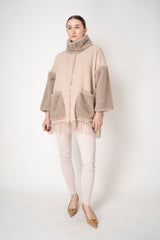 Herno Ribbed Knit Slim Fit Leggings in Beige