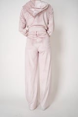 Rag & Bone Miramar Pull-On Velvet Wide Leg Pants in Pink Marble