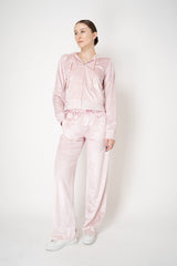 Rag & Bone Miramar Pull-On Velvet Wide Leg Pants in Pink Marble