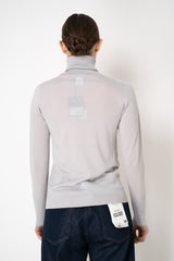 Lorena Antoniazzi Fine Merino Knit Turtleneck in Icy Blue Grey