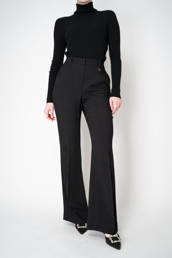 Lorena Antoniazzi Crepe Straight Leg Trousers in Black