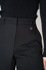 Lorena Antoniazzi Crepe Straight Leg Trousers in Black