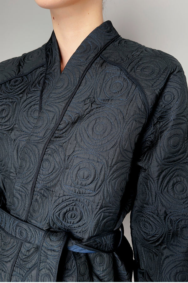 Odeeh Geometric Metalasse Padded Jacket in Black- Ashia Mode- Vancouver, BC