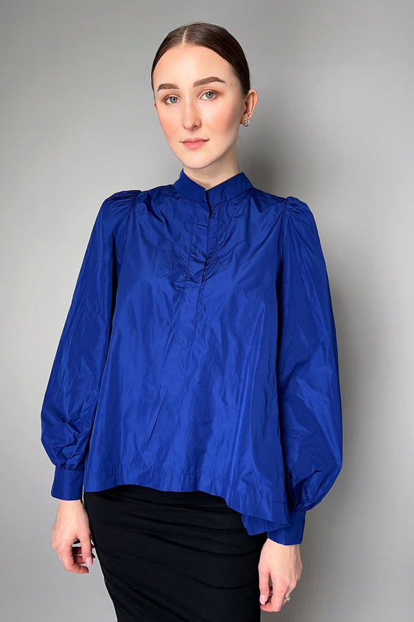 Odeeh Taffeta Blouse in Royal Blue- Ashia Mode- Vancouver, BC