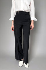 Peserico Straight Leg Wool Trousers in Black Vancouver. Shop Online or in Store.