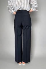 Peserico Straight Leg Wool Trousers in Midnight Navy Vancouver. Shop Online or in Store.