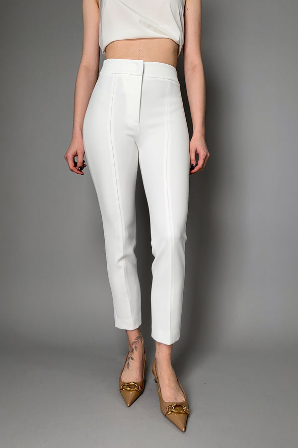 Peserico Slim Stretch Pants in White Vancouver. Shop Online or in Store.