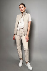 Peserico Knit Vest with Lurex in Beige - Ashia Mode – Vancouver, BC