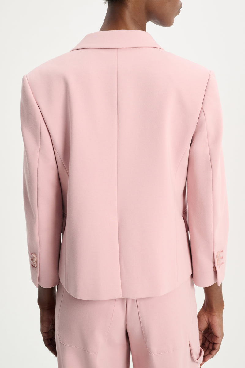 Dorothee Schumacher Cropped Blazer in Punto Milano in Light Rose Vancouver. Shop Online or in Store.