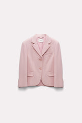 Dorothee Schumacher Cropped Blazer in Punto Milano in Light Rose