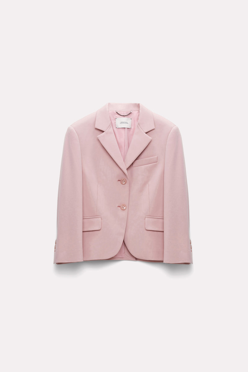 Dorothee Schumacher Cropped Blazer in Punto Milano in Light Rose Vancouver. Shop Online or in Store.