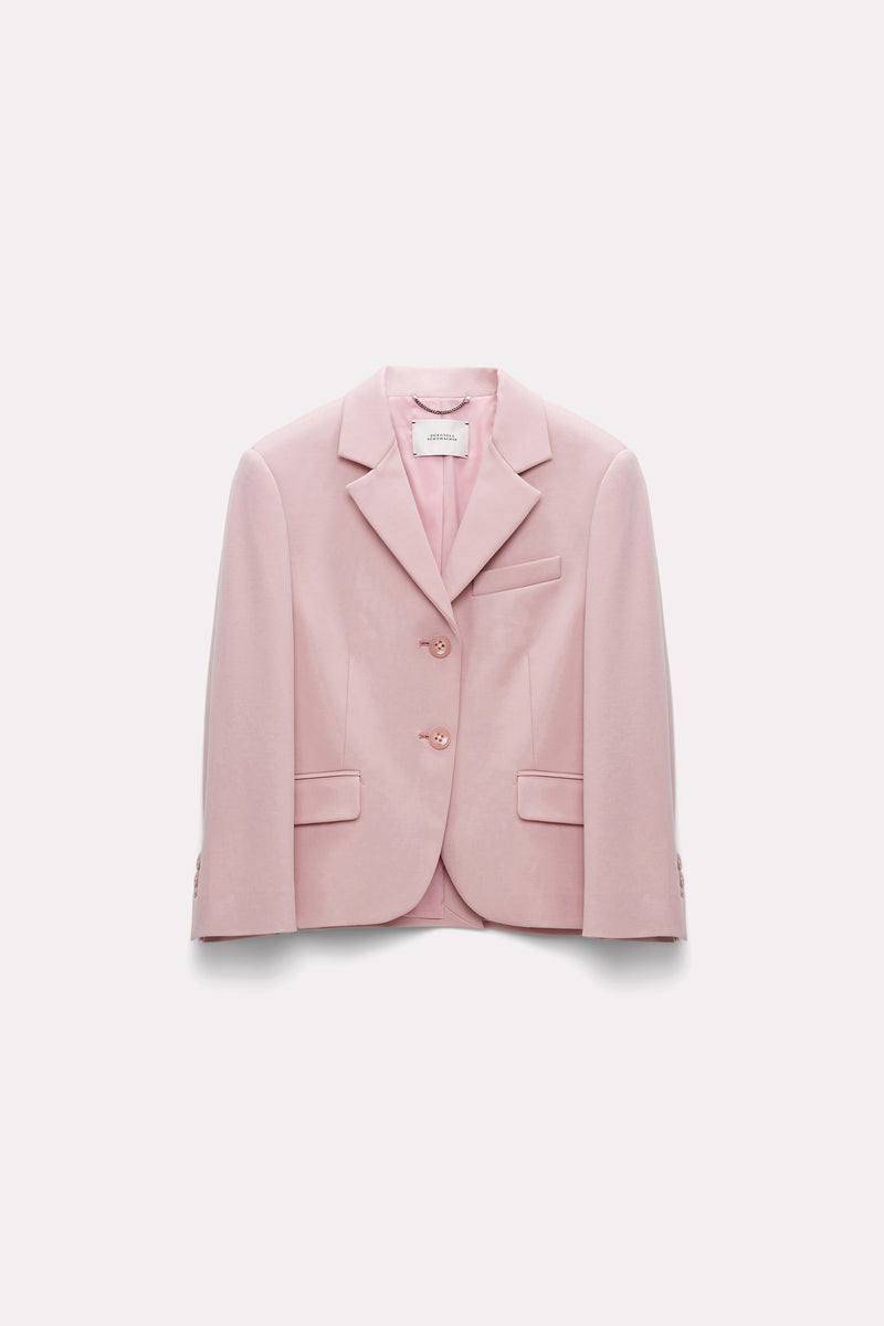 Dorothee Schumacher Cropped Blazer in Punto Milano in Light Rose