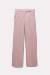 Dorothee Schumacher Wide Leg Pants in Punto Milano with Pintucks in Light Rose