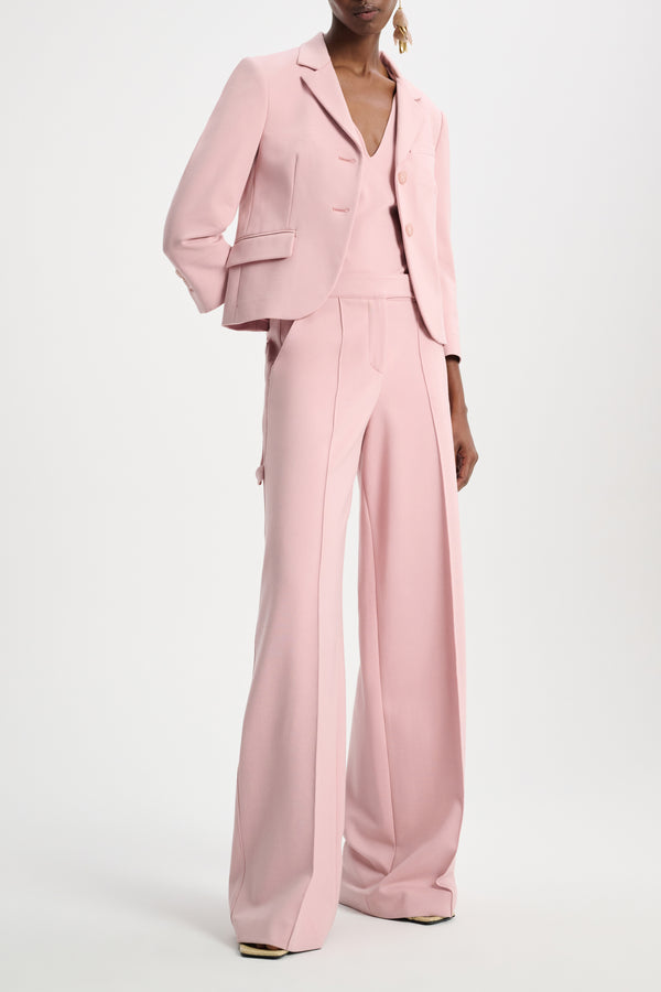 Dorothee Schumacher Cropped Blazer in Punto Milano in Light Rose