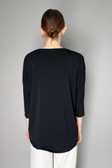 Peter O. Mahler Stretch and Drape Jersey Top in Black