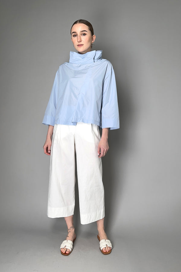 Peter O. Mahler Stretch Linen Culotte Pants in White