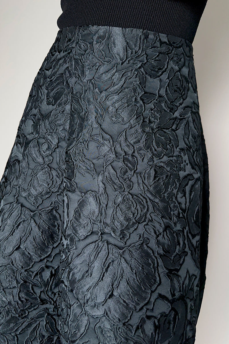 Peter O. Mahler Embossed Tulip Skirt in Black