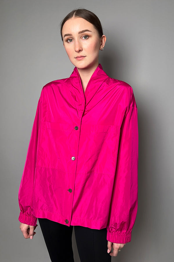Peter O. Mahler Lightweight Taffeta Jacket in Fuchsia