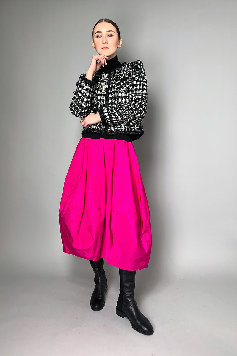 Peter O. Mahler Taffeta Tulip Skirt in Fuchsia