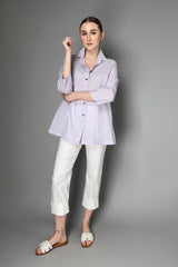Peter O. Mahler Cropped  Linen Stretch Trousers in White Vancouver. Shop Online or in Store.